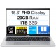 ايسر لابتوب اسباير 5 سليم 2023 بشاشة FHD 15.6 انش ومعالج انتل كور i3-1115G4 جيل 11 (حتى 4.1GHz افضل من i5-7200U) و20GB DDR4 RAM و1TB SSD وواي فاي 6 وUSB-C وكاميرا ويب وHDMI وويندوز 11S