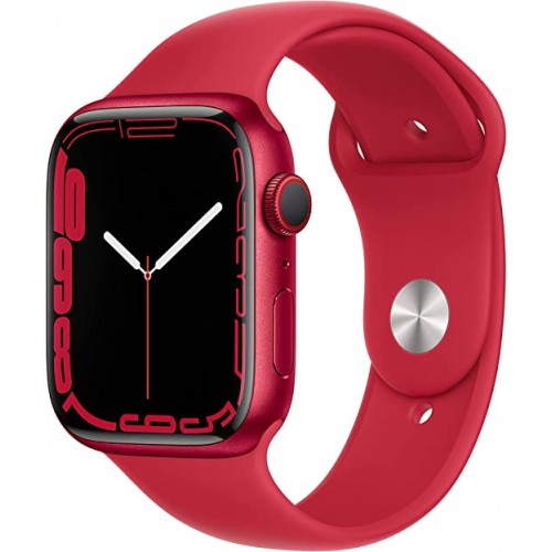 Apple Watch Series 7 (GPS + Cellular, 41mm) Smart watch - (PRODUCT) RED Aluminium Case with (PRODUCT) RED Sport Band - Regular. Fitness Tracker, Blood Oxygen & ECG Apps, Water Resistant