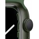 ساعة ابل السلسلة 7 (نظام تحديد المواقع ، 45 ملم) - هيكل ألمنيوم أخضر وسوار رياضي بلون زهرة البرسيم - مقاس عادي
