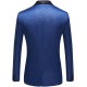 Blue Men Suits Slim Fit Business Uniform Office Suit Wedding Groom Party Jacket Single Button Formal