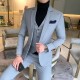 Luxury Men Dress Suits British 3 Piece Set Men Wedding Suit Mens Business Formal Plaid Suit Men Slim Fit Dress Suit