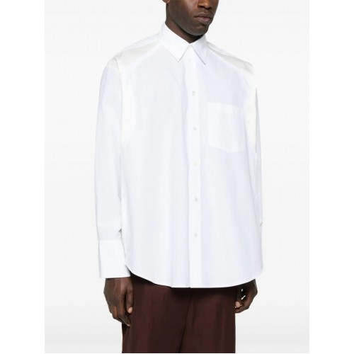 panelled cotton shirt