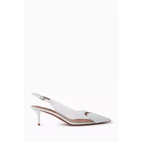 Heart 55 Slingback Mules in Patent Leather