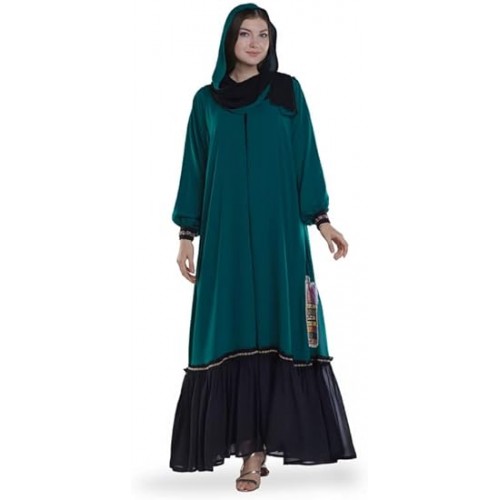 Shehna Retro Collection multi-coloured full sleeves Designer Abaya for women and girls,Kasit Abaya along with hijab made with fine fabric