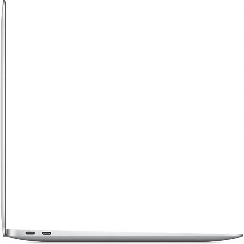 لابتوب Apple MacBook Air موديل 2020: شريحة Apple M1، وشاشة Retina مقاس 13 إنش، وذاكرة RAM سعة 8GB، وقرص SSD سعة 256GB، ولوحة مفاتيح بإضاءة خلفية. يعمل مع iPhone وiPad؛ بلون فضي; عربي/إنكليزي