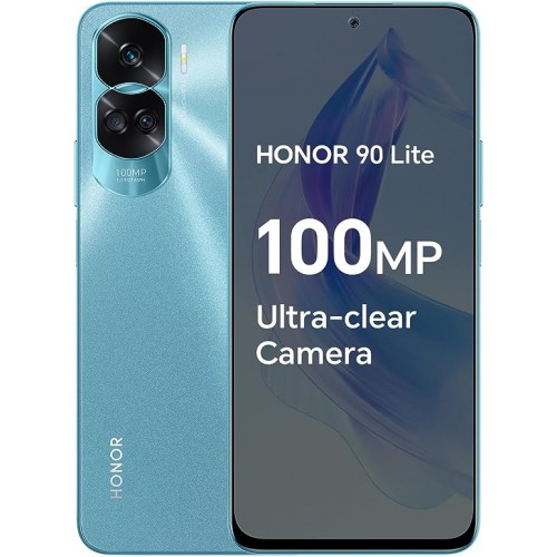 Honor 90 Lite Dual-SIM 256GB ROM + 8GB RAM (Only GSM | No CDMA) Factory Unlocked 5G Smartphone (Cyan Lake)