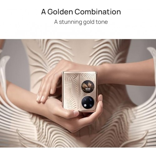 HUAWEI P50 Pocket Premium Edtion,Exquisite Foldable Smartphone,True-Chroma Camera,21:9 Ratio And 6.9"Screen,2790 * 1188 High Resolution,120Hz High Refresh Rate,12+512 Gb,Premium Gold