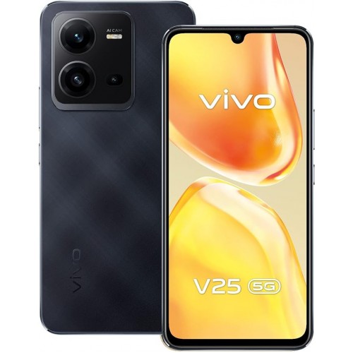 vivo V25 5G (Sunrise Gold, 8GB RAM, 128GB) 50MP AF Selfie Camera | Color Changing Design | 44W Charging | 90Hz 3D Curved AMOLED Display | Powerful MediaTek 900 Processor | 12 Months Warranty