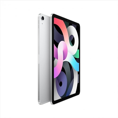 جهاز iPad Air موديل  2020 من Apple (مقاس 10.9 إنش، Wi-Fi + Cellular، سعة تخزين 256GB) - فضي (الجيل الرابع)