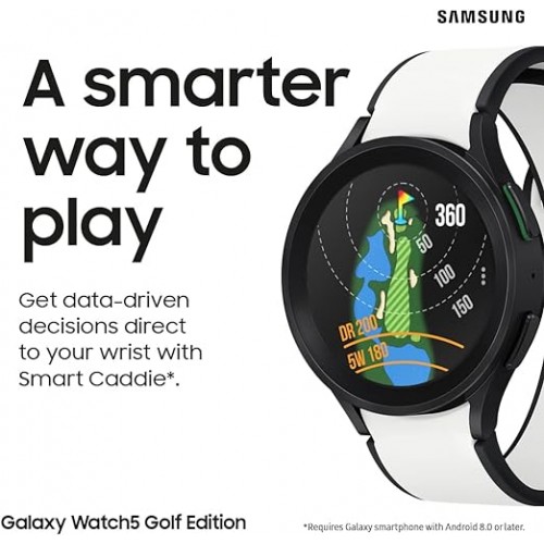 Samsung Galaxy Watch5 Pro 45mm Bluetooth Smart Watch, Golf Edition, Black Titanium